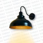 Aplique Brazo Curvo Pantalla Semicirculo Negro F/Cobrizo 1*E27 (50.472)