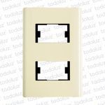 Placa 2 Modulos Separados 2x4 Duomo Marfil Conatel