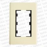 Placa 3 Modulos 2x4 Duomo Marfil Conatel