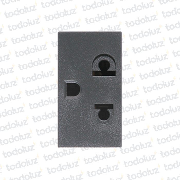 Mod. Tomacte. Computacion 2P+T 10A 250V D. Grafito Conatel