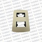 Placa 2 Modulos Separados 2x4 Marfil Loft Conatel