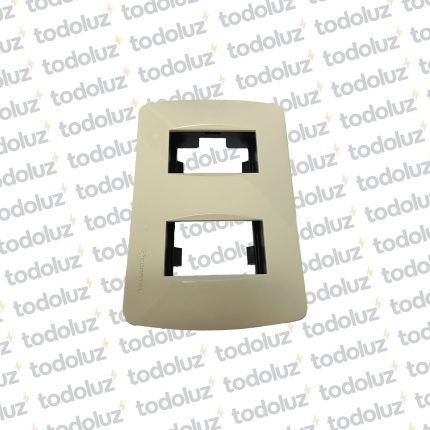 Placa 2 Modulos Separados 2x4 Marfil Loft Conatel