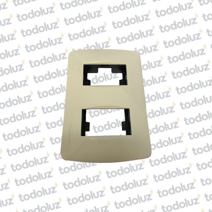 Placa 2 Modulos Separados 2x4 Marfil Loft Conatel