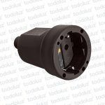 Ficha Hembra Schuko 16A 250V Goma Negro Conatel