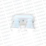 Aplique Ovalado Blanco Doble Cabezal Movil 2*E27 (50.500)