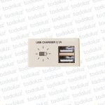 Cargador Doble USB Tipo A 220Vac/5Vdc 2.1A D. Marfil Conatel