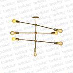 Colgante Brazos Articulables Dorado 7*E27 (54.898)