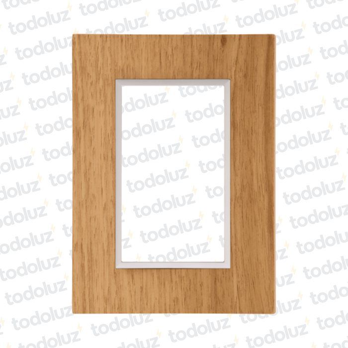 Placa 3 Modulos 2x4 Material Madera Haya D. Flat Conatel