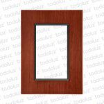 Placa 3 Modulos 2x4 Material Madera Caoba D. Flat Conatel