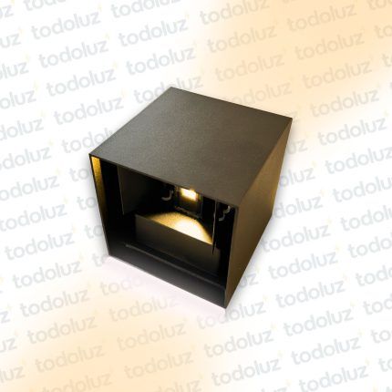 Aplique Ext. Bidireccional Regulable Cubo Negro 6W 3000°k (10x10x10CM) (57.462)