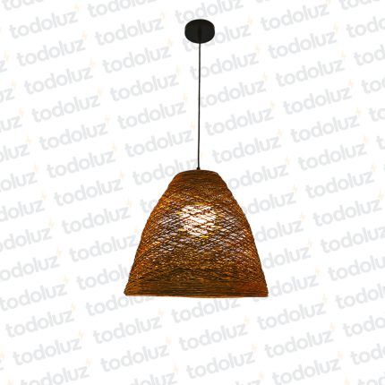 Colgante Conico Fibra Marron 1*E27 (54.947)