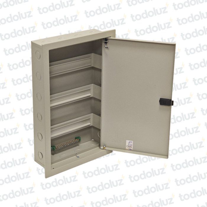 Tablero Embutir Metal 36 Modulos + Distribucion Neutro Beige Cominsa