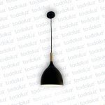 Colgante T. Campana Negro Det. Madera 1*E27 (54.937)