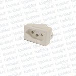 Mod. Tomacte. Padron Brasilero 20A 250V D. Blanco Conatel