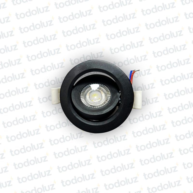 Spot Led Embutir Redondo Borde Negro (ø75mm) 3W 3000°k