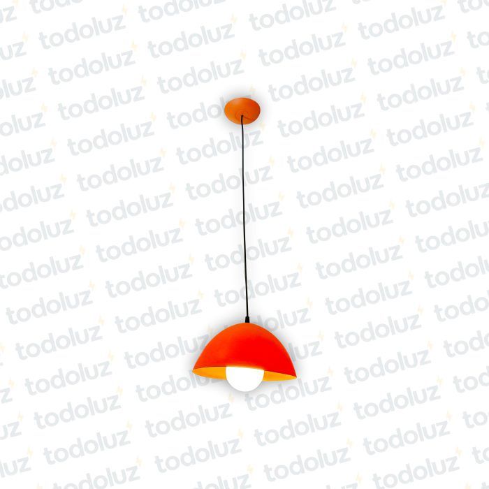 Colgante Semicirculo PVC Naranja Ø 260 mm 1*E27 (54.923)