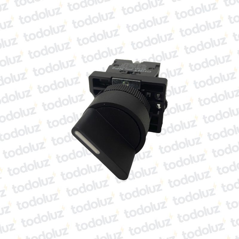 Selector 2 Posiciones Plastico Palanca Corta Emb. p/ 22mm 1NO+1NC