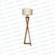 Luminaria de Pie Madera Tipo Z 160cm Pantalla Circular Beige (ø40cm) (56.219)