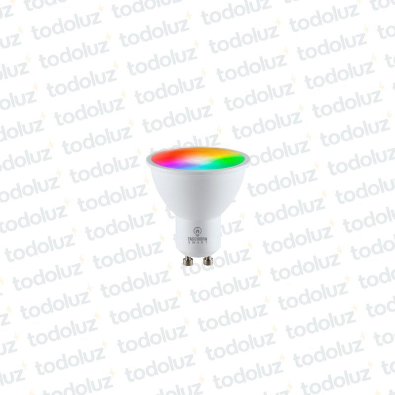 Lamp. Dicroica Led Smart 4.8w Temperatura de Color Regulable de 2700°k a 6500°k + RGB MR16 GU10 100-240V Autovolt