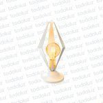 Luminaria de Mesa Rombo Metalico Blanco 1*E27 (56.213)