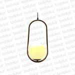 Colgante Arco Dorado c/Esfera Blanca 1*E27 (54.713)