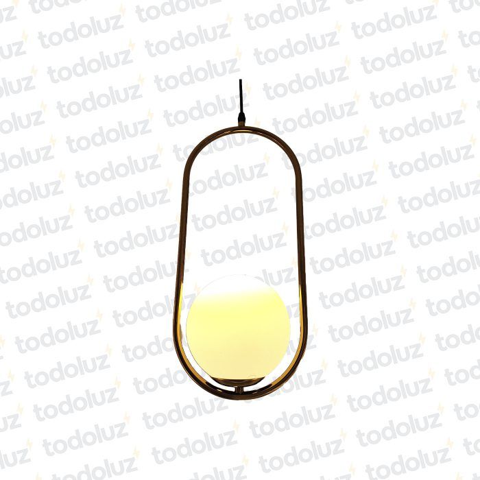 Colgante Arco Dorado c/Esfera Blanca 1*E27 (54.713)