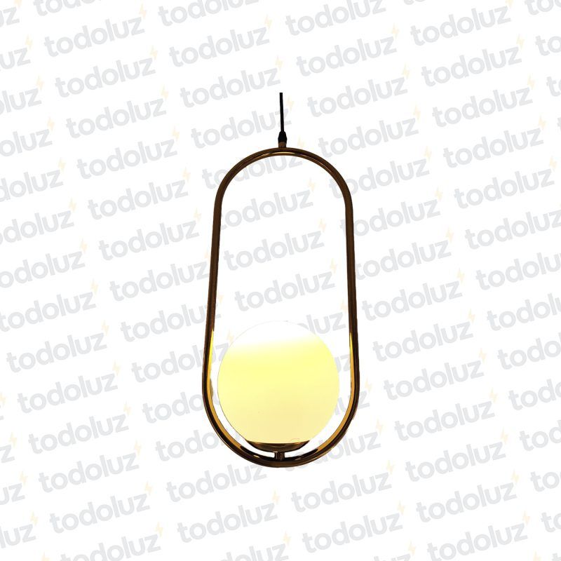 Colgante Arco Dorado c/Esfera Blanca 1*E27 (54.713)