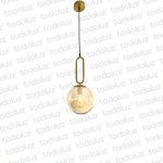Colgante Arco Oval Dorado Esfera Vd. Caramelo 1*E27 (54.840)