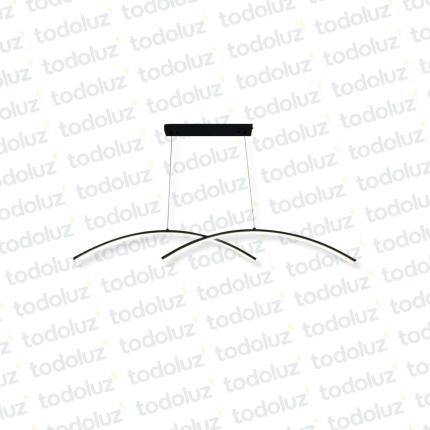 Colgante Gaviota Negro 1000X120mm 12W 3000°k 100-240V Bivolt