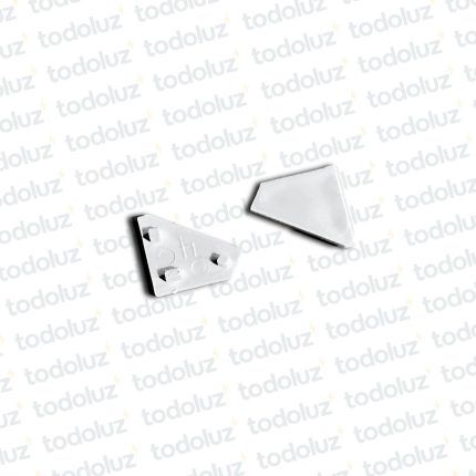 Accesorio p/Perfil Adosar Esquinero Blanco 15x17mm (2 Tapas)
