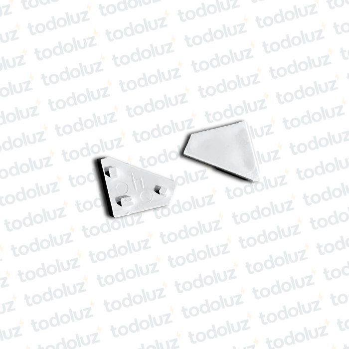 Accesorio p/Perfil Adosar Esquinero Blanco 15x17mm (2 Tapas)