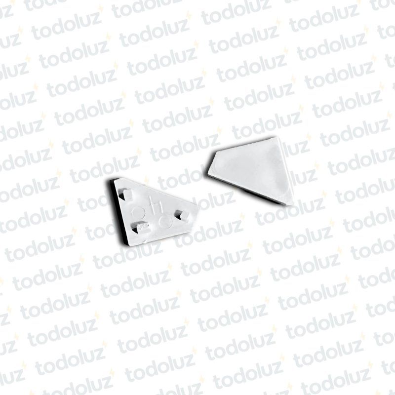 Accesorio p/Perfil Adosar Esquinero Blanco 15x17mm (2 Tapas)