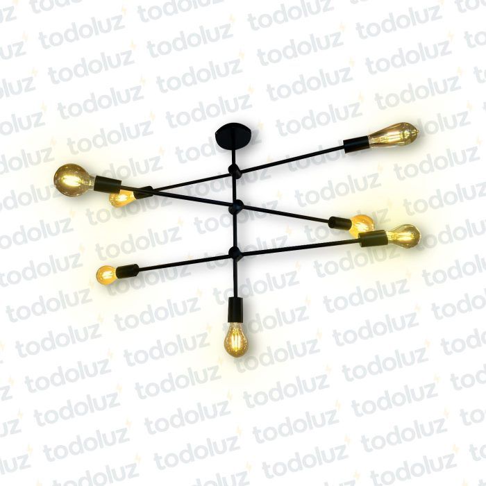 Colgante Brazos Articulables Negro 7*E27 (54.898)