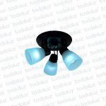 Plafon Adosar 3 Luces Direccional Negro Tulp. Vd. Satinado 3*E27 (51.155)