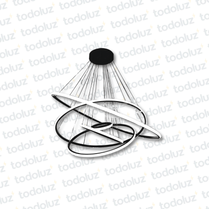 Colgante Quintuple Anillo Negro 120w 3000°k (54.957)