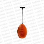 Colgante Oval PLA Cobre Pliegues Ondulado 1*E27 (54.989)