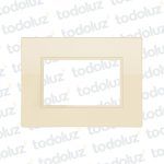 Placa 3 Modulos 2x4 Marfil D. Flat Conatel