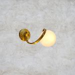 Aplique Semionda Dorado Esfera Vd. Blanco 1*E27 (50.510)