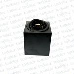 Spot Adosar Cuadrado Aluminio Negro p/Lamp. Dicroica MR16 (80*80*84mm) 1*GU10