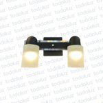 Aplique Movil B. Rectangular Negro Tulp. Vd. Cilindro Satinado 2*E27 (50.513)