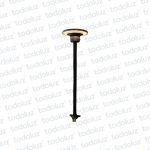Poste c/Jabalina Regulable Circular Negro Luz Indirecta 12w 1242lm 3000°k IP65 (58.032)