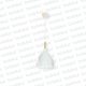 Colgante T. Campana Blanco Det. Madera 1*E27 (54.937)