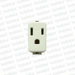 Mod. Tomacte. Americano + T (PC) 10A 250V Marfil Linea Vimar