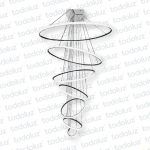 Colgante Septuple Anillo Blanco 185W Triple Tono (6500°k/4000°k/3000°k) Dimerizable c/Control (54.976)