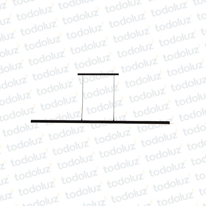 Colgante Barra Horizontal Aluminio Negro Disfunsor Policarbonato 35mm 50W 2M (54.1002)