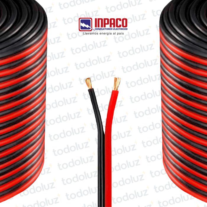 Cable Inpacord 2x2mm² Polarizado 300V Antillama (x.Rollo/100m) Inpaco