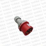 Ficha Macho Industrial 6H 3x16A+T+N (5 Pin) IP44 380-415V Rojo Qi