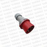 Ficha Macho Industrial 6H 3x32A+T+N (5 Pin) IP44 380-415V Rojo Qi