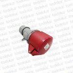 Ficha Hembra Industrial 6H 3x32A+T+N (5 Pin) IP44 380-415V Rojo Qi
