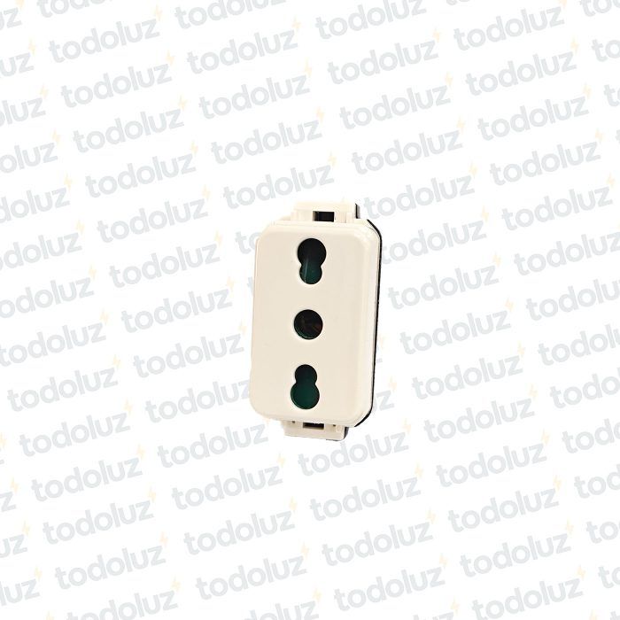 Mod. Tomacte. Europeo Bipaso 10/16A+T c/ seguro 250V Marfil Linea Vimar